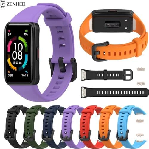 Silicone Wrist Strap For Huawei Honor Band 6 Smart Wristband Bracelet Replacement Watchband for Huawei Band 6