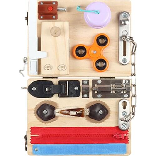 Foldable Wooden Montessori Toy Early Learning Educational Baby Bus Board For Toddler Sensory Develop Basic Skills Girl Boy Gift