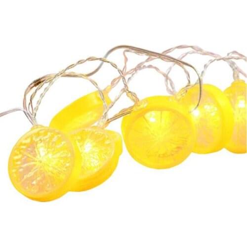 Fairy Lights LED Home Outdoor Holiday Christmas Decorative Wedding String Fairy Curtain Garlands Party Lights Lemon Orange Fruit