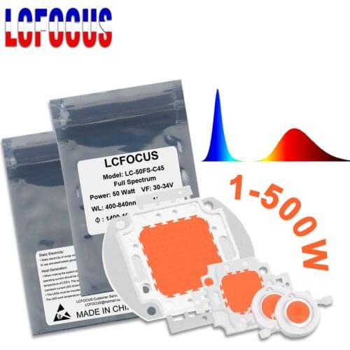 High Power LED Chip 1W 3W 5W 10W 20W 30W 50W 100W Full Spectrum 400-840nm DIY LED Grow Light For Vegetable Fruit Plant Growing