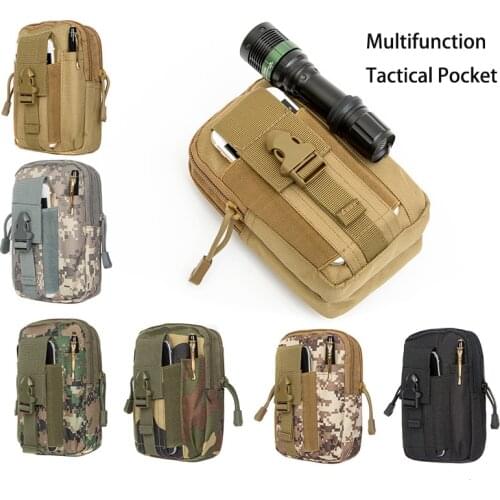 Men Tactical Molle Bag Belt EDC Waist Pack Small Pouch Military Running Pocket Camping Mobile Phone Wallet Travel Tool Bags