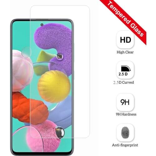 Protective glass for samsung galaxy a51 screen protector for samsung galaxy a71 a51 71a a 51 light soft tempered glass film