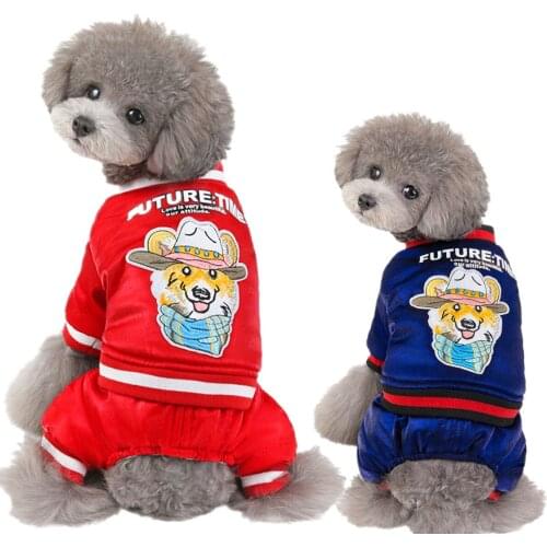 Pet Costume Cat and Dog Parkas Happy Dog Jacket Dog Clothes for Small Dogs Teddys Four Legged Coat Pet Cat Clothing