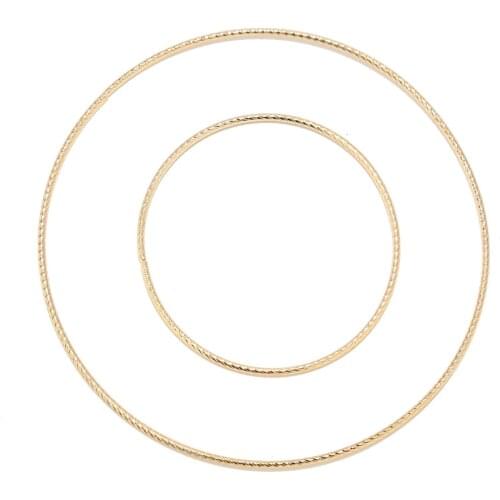 10pcs 30mm/50mm Stainless Steel Gold Plated Soldered Link Connector Closed Jump Rings for Earring Making