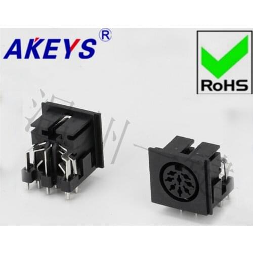 10 PCS DS-8-03a square SD large terminal connector generous 8-core 10-foot socket 8PIN pin DIN mother seat