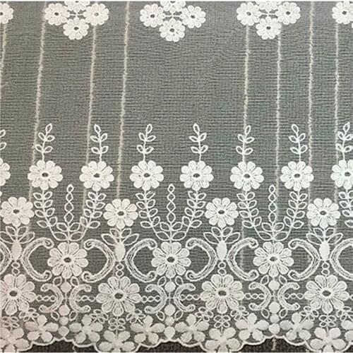 2yards Africa lace fabric white width 45cm cotton water soluble lace embroidery DIY garment wedding dress bedding accessories