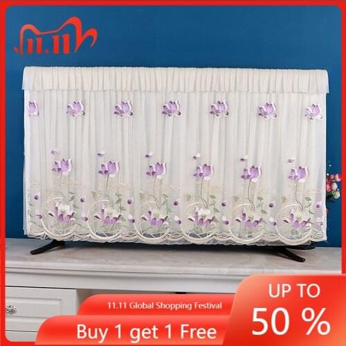 2020 New TV Cover Dust Cover New LCD TV Cover Cloth 55-Inch Always-on 65-Inch Finished Product tv cover lace