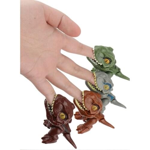 4pc Finger Dinosaur Egg Toy Creative Tricky Tyrannosaurus Model Dinosaur Toy for Childrens Birthday Gifts Funny Dinosaur Toys