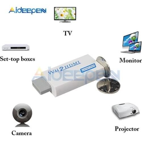 Full HD 1080P Wii to HDMI Converter Adapter Wii2HDMI Converter 3.5mm Audio for PC HDTV Monitor Display