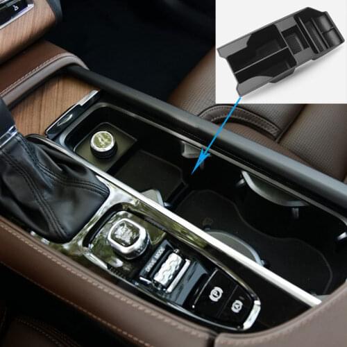 Car Styling Car Central Armrest Storage Box ABS Tidy Organizer For VOLVO 2016-2019 XC90 S90 V90 V90CC 2018 2019 XC60 Accessories