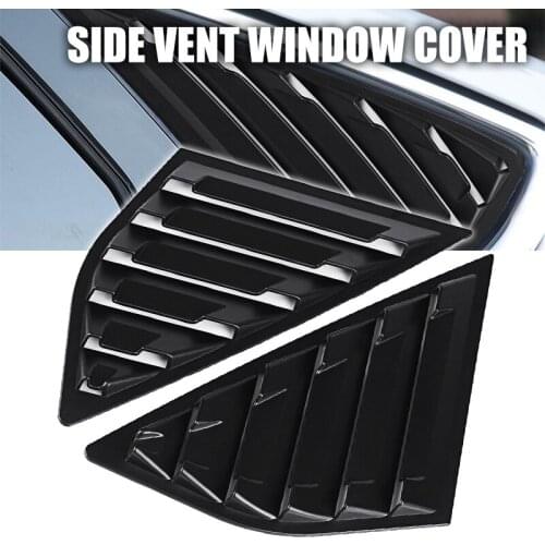 For Ford Focus Hatchback 4 Dr 12-18 2pcs ABS Black Rear Quarter Panel Window Side Louvers Vent Carbon Fiber