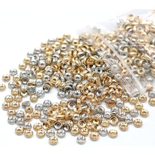 500/1000pcs CCB Spacer Loose Beads Handmade Gearwheel Beads Round Shape CCB Beads for Jewelry Findings Components