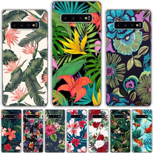Tropical Flowers Phone Case For Samsung Galaxy A51 A71 A50 A70 A80 A90 A01 A6 A7 A8 A10 A10S A20S A20E A30 A40 Plus Cover