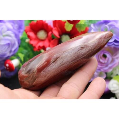 111 grams of natural quartz crystal petrified wood massage stick to heal