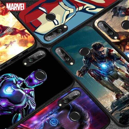 Marvel Iron Man For Huawei Y5 6 7 8 9 Y5P Y6S Y6P Y7P Y7A Y8P Y8S Y9A Y9S 2018 2019 2020 Pro Prime Black Soft Phone Case