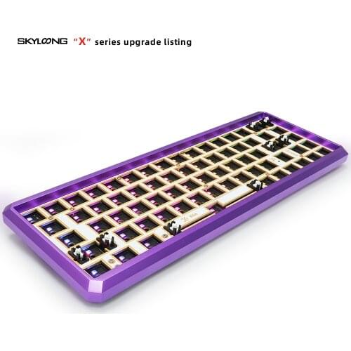 GK68X GK68XS Keyboard Kit Howswap Bluetooth RGB Light Programmable wired Mechanical Keyboard Kit with Plasctic Metal Case