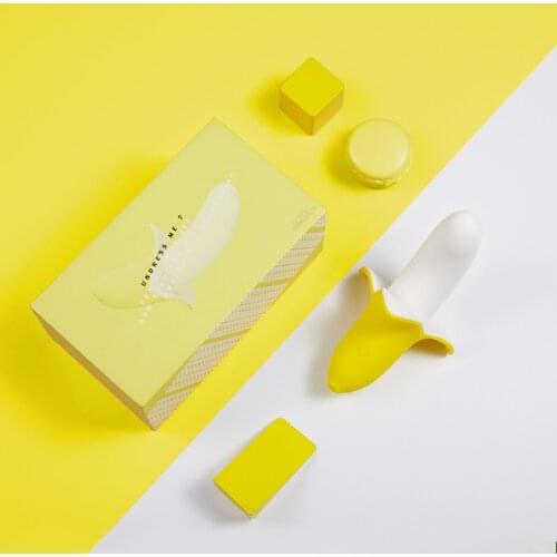 Wholesale Banana-shaped Clitoral Vibrator G-spot Vaginal Stimulator Soft Silicone Dildo Female Masturbator Cute Adult Sex Toy fo