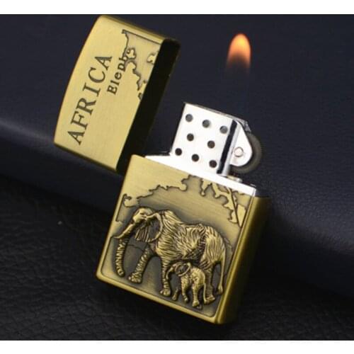 Elephant Open Fire Grinding Wheel Lighters Smoking Accessories Gift for Men Briquets Et Accessoires Fumeurs Gadgets for Men