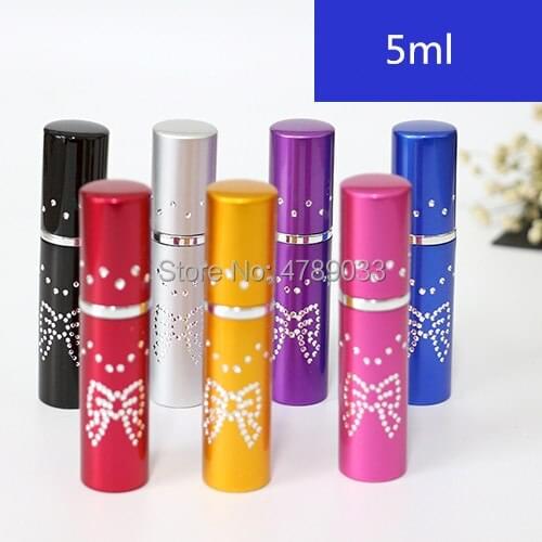10/30/50pcs 5ml Portable Perfume Spray Bottle Aluminum Spray Atomizer Mini Travel Cosmetic Container Perfume Bottle Refillable
