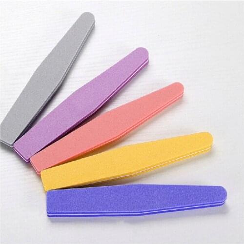 5Pcs/Lot Professional Nail Files Nail Buffer Buffing Slim Thick Nail Makeup Tools Diamond Spong Soft Nail File Mix Color
