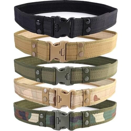 New Army Style Combat Belts Quick Release Tactical Belt Fashion Men Canvas Waistband Outdoor Hunting Optional 130cm