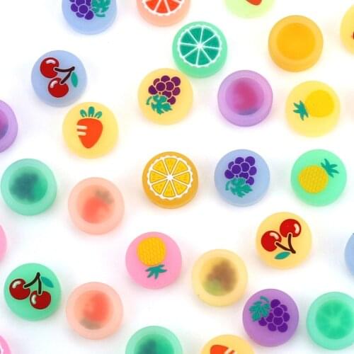 YuXi 2pcs Fresh Fruit Thumb Stick Grip Cap Joystick Cover For Nintend Switch NS Lite Joy-Con Controller Silicone Case
