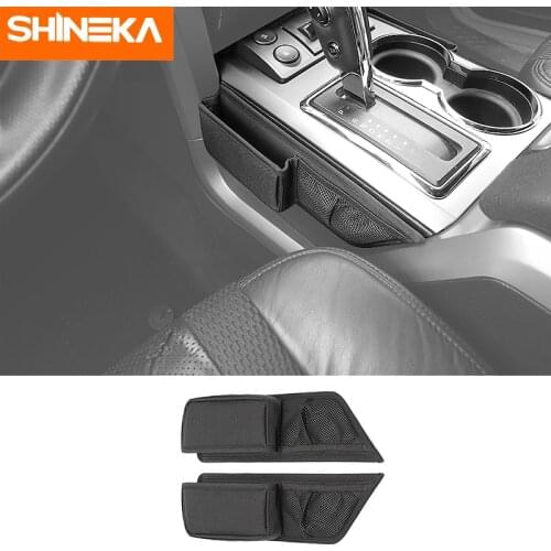 SHINEK Stowing Tidying For Ford F150 Raptor Car Gear Shift Storage Bag Organizer Tray Accessories For Ford F150 Raptor 2009-2014