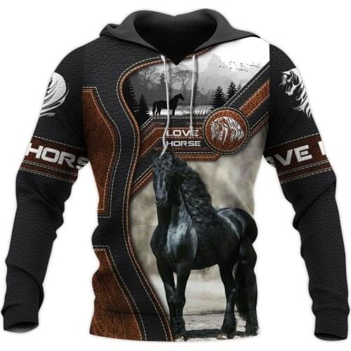 Mens Animal Forest Dark Horse Hoodie 3D Printing Unisex Hoodie Harajuku Autumn Streetwear Oversized Casual Sportswear