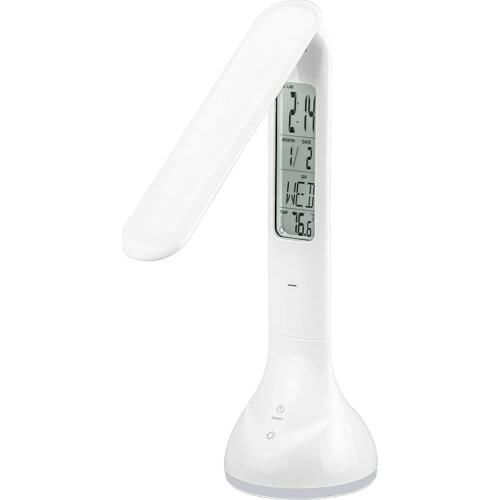 Intelligent LED Desk timing Light With Alarm Clock Dimmable Calendar Temperature Foldable study working Lamp office