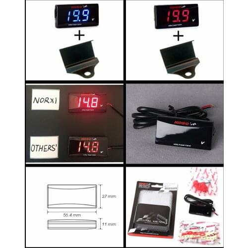 DC12V Voltmeter Mini Voltage Meter for Electric Motorcycles Battery Cars Compteur For XMAX 300 PCX150 NMAX 125 250 155 Universal