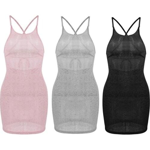 Crochet Knit Beach Cover Up Dress Blouse Tunic Pareos Bathing Suit Cover Up Sleeveless Swim Solid Robe Beachwear