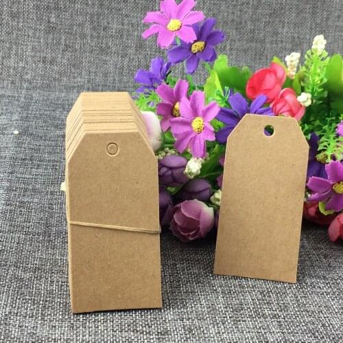 8x4 cm baking food blank price tag gift hand made kraft paper Garment Tags Packaging Label 200 PCS free shipping