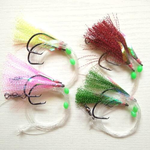 100packs 4/0 5/0 6/0 7/0 Luminous glow in dark Flasher rig sea rigs Sabiki rigs each package with Sea fishing lure Free shipping