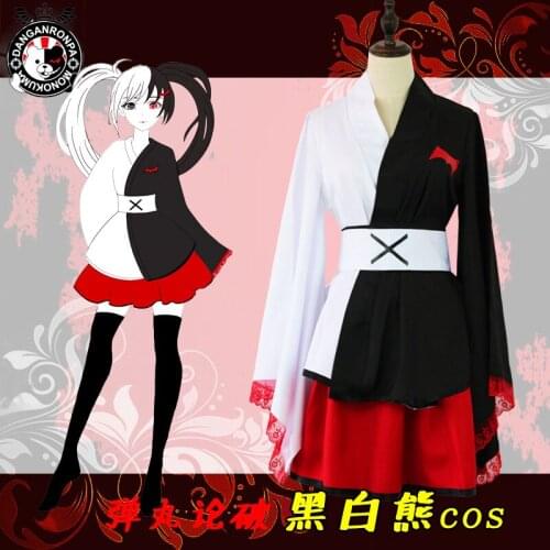2020 Anime Danganronpa Dangan Ronpa Monokuma Black and White Bear Cosplay Costume 4 Unisex Japanese Kimonos