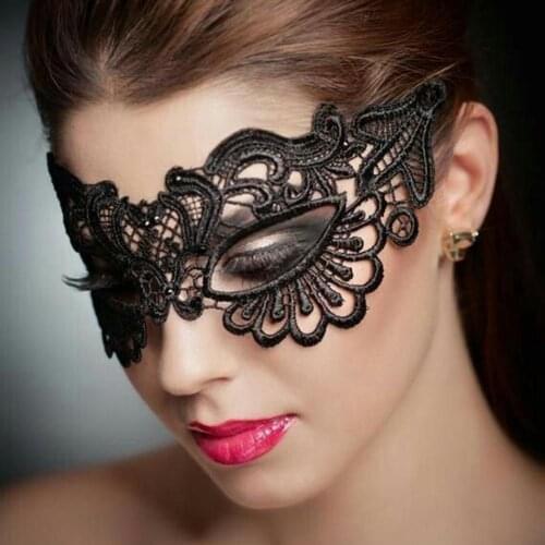 2021 New Women Hollow Lace Masquerade Face Masks Princess Prom Party Props Costume