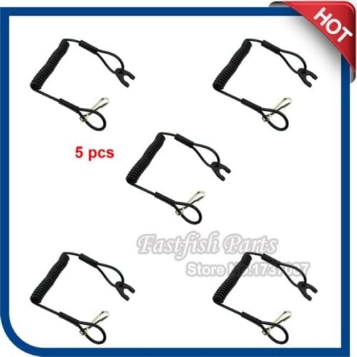 5 pcs Kill Switch Safety Tether Lanyard Cord For POLARIS ARCTIC CAT TIGER SHARK VIRAGE OCTANE