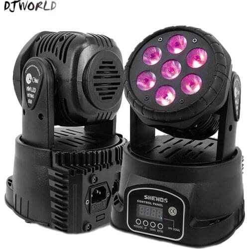 DJWORLD LED Wash 7x18W RGBWA+UV Moving Head Light Color DMX Stage Lighting Show For DJ Bar Party Lights Disco Free Shipping