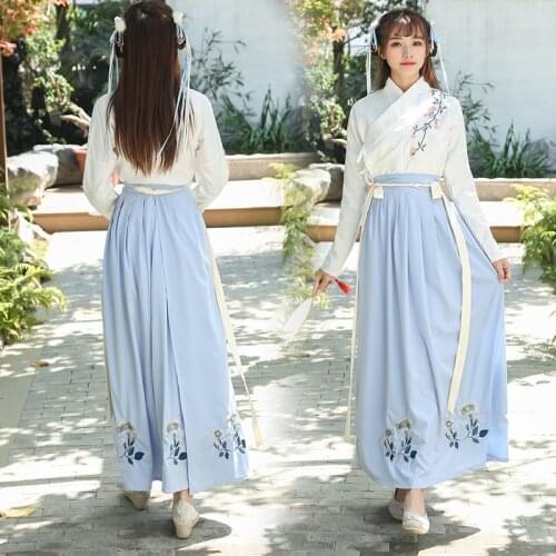 Ancient Fairy Princess Tang Clothing Chinese Folk Dance Suit for Women Hanfu Dress Elegant Oriental Dance Costume Cosplay