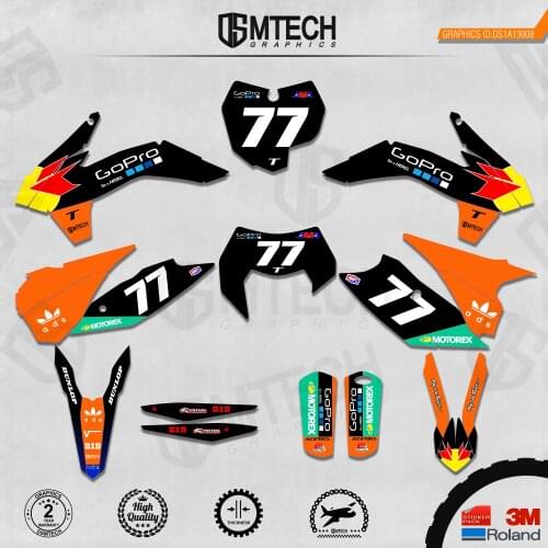 DSMTECH Customized Team Graphics Backgrounds Decals 3M Custom Stickers For 2013-2014 SXF 2015 SXF 2014-2015 EXC 2016 EXC 008