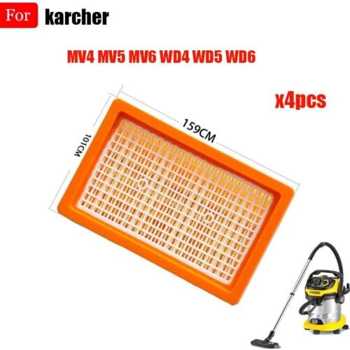 Dust Filter For Karcher MV4 MV5 MV6 WD4 WD5 WD6 Dry Wet Vacuum Cleaner Robot Replacement Parts #2.863-005.0 Hepa Filters