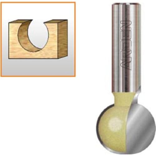 Woodworking CNC cutter ball bits SHK 1/2