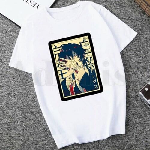 Bungou Stray Dogs Osamu Dazai Anime T Shirts Womens T-shirt Short Sleeve Female Tops Tees Harajuku Vogue Vintage
