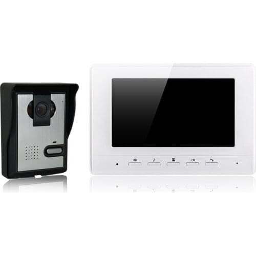 Handfree 7inch video door phone wired monitor outdoor camera doorbell for villa