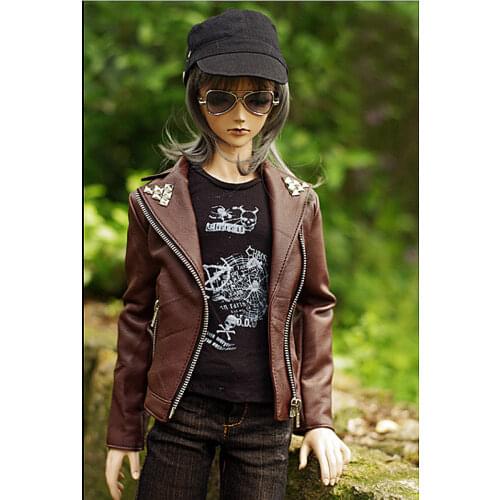 [wamami] 770# Brown Jacket Coat Artificial Leather MSD AOD DZ 1/4 BJD Dollfie