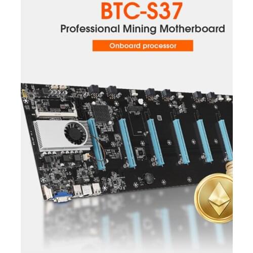 S37 Mining Motherboard 8 GPU Miner Video Card Slot Ethereum Crypto Bitcoin Mining P Low Power Consumption Motherboard For Mining
