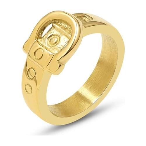 Trendy Stainless Steel Rings Gold Metal Texture Party Ring Accessories бижутерия для женщин Gift 2021