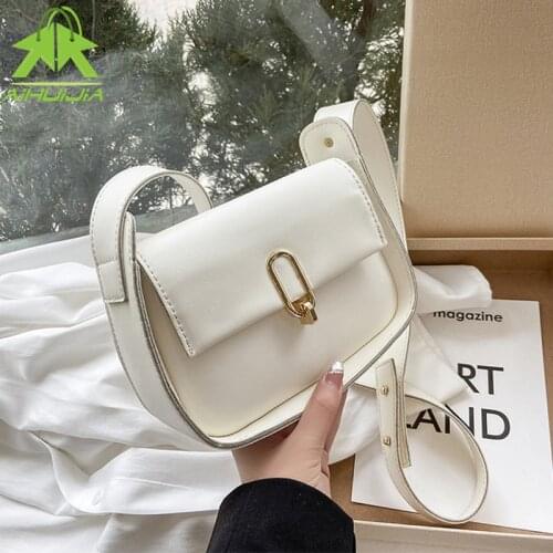 Fashion Solid Color Small High Quality PU Leather Crossbody Bags For Women 2021 Summer New Lady Travel Shoulder Simple Handbags
