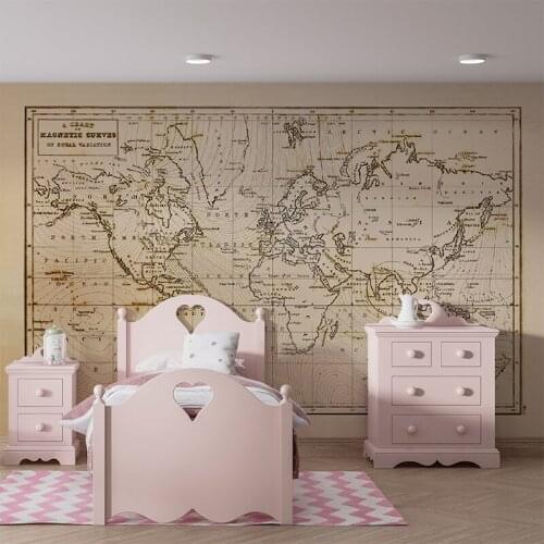 Bacal Custom 3D Mural Wallpaper Stereo World Map Fresco Living Room Office Study Interior Decor 3d Wallpaper Papel De Parede 3D