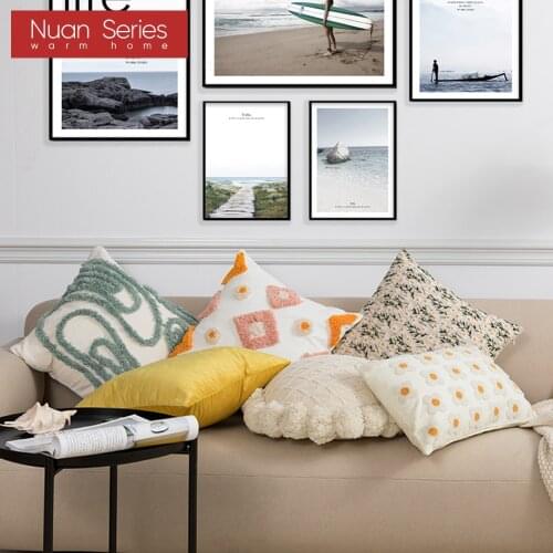 3D Handmade Geometric Embroidery Cushion Cover Tassels Home Decor Pillow Cover 30x50cm/45x45cm Pillow Cover For Home Decor