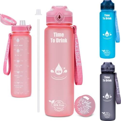 New Hot Fashion Sports Water Bottle 1000ml Water Cup Shaker Leakproof Outdoor Sport Mug Tritan Plastic Drinkware BPA Free